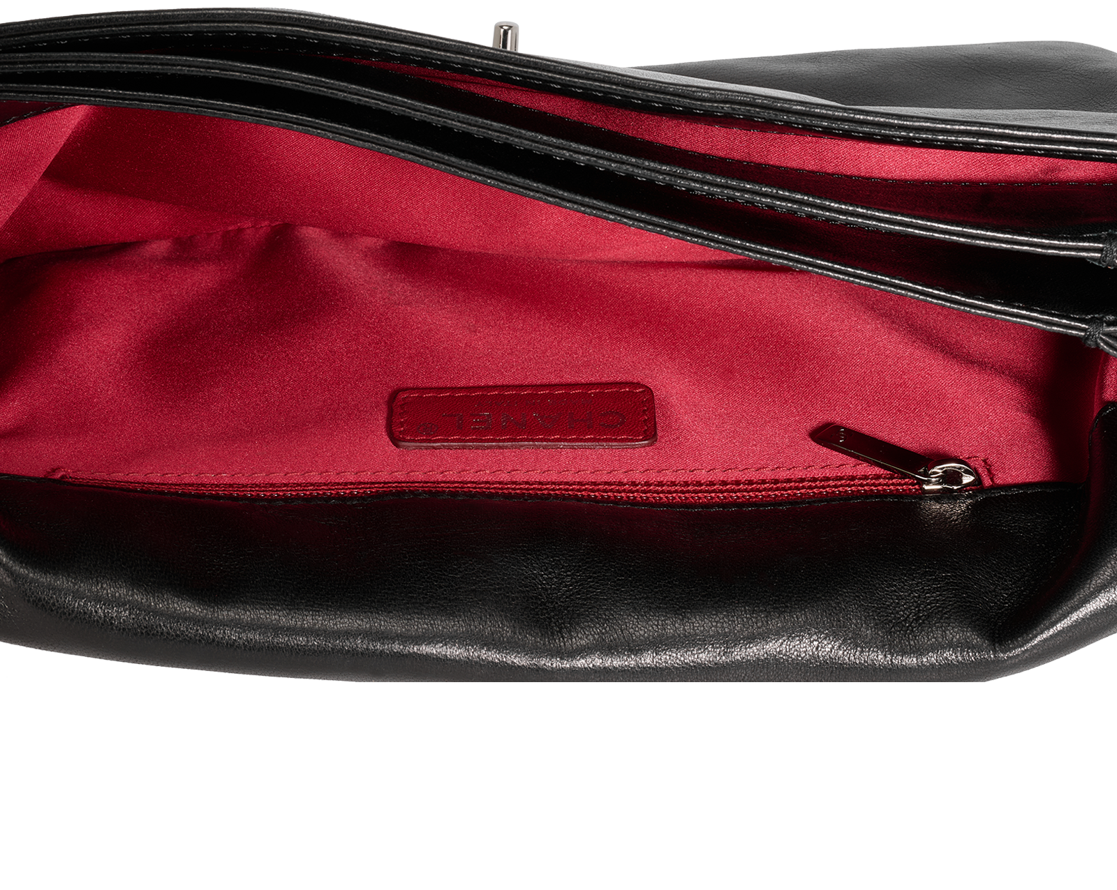 Camellia Flap, &pound;3,100, Handbags, Black, Lambskin Leather, Other view